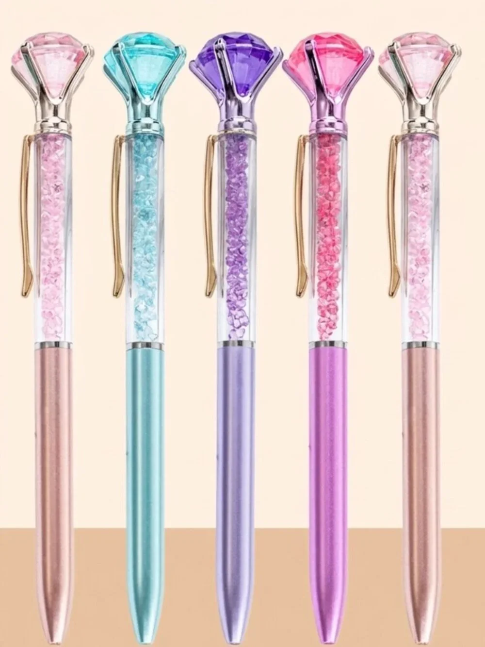 Violet A7 Pocket Notebook Journal Crystal Diamond Pen Gift Set Planner NEW